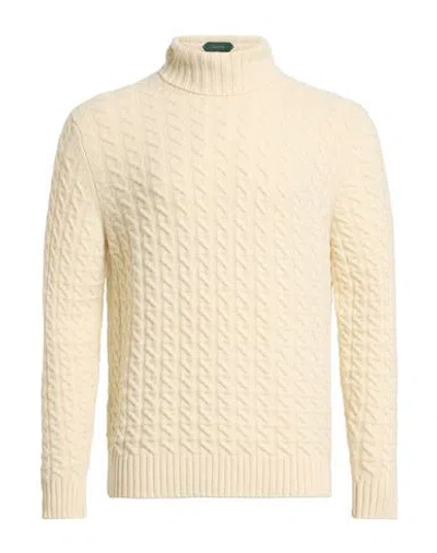 Zanone Man Turtleneck Off White Size 42 Alpaca Wool, Polyamide In Neutral