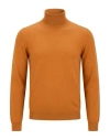 Zanone Man Turtleneck Orange Size 36 Virgin Wool, Polyamide