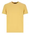 Zanone Crew Round Short Sleeves T-shirt In Yellow