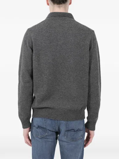 Zanone Mélange-effect Polo Shirt In Gray