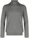 Zanone Mélange-effect Roll-neck Jumper In Grey
