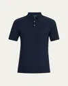 Zanone Icecotton Polo Shirt With Lateral Slits In Blue