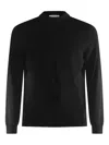 Zanone Mock-neck Long-sleeve Sweater In Black