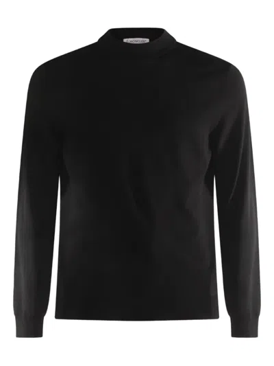 Zanone Mock-neck Long-sleeve Sweater In Black