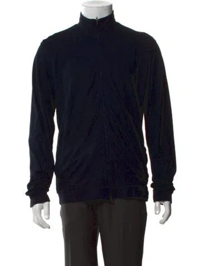 Pre-owned Zanone Mock Neck Long Sleeve Sweatshirt In Black