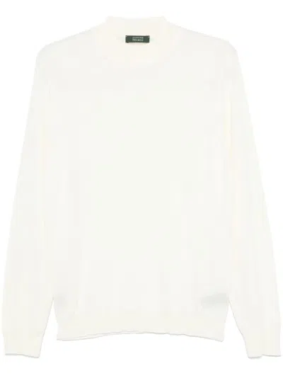 Zanone Mock-neck Sweater In Neutrals