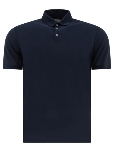 Zanone Navy Blue Polo Shirt