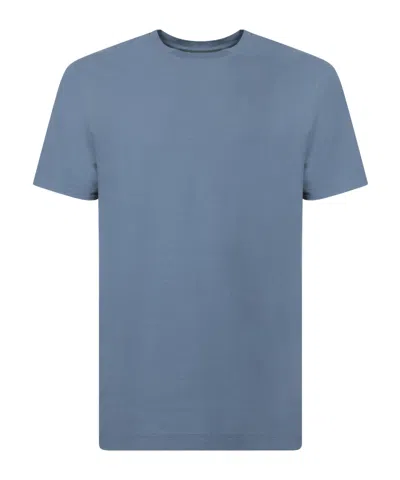 Zanone Open-necked Black Shirt In Blue
