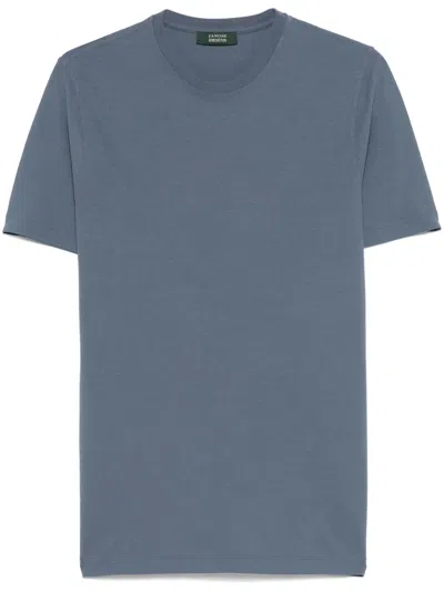 Zanone Organic-cotton T-shirt In Blue