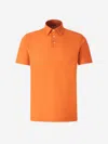 Zanone Cotton Polo Shirt In Orange