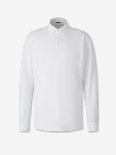 Zanone Plain Cotton Polo In White