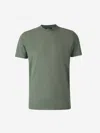 Zanone Sage Green Crepe T-shirt In Green