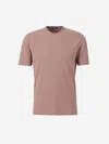 Zanone Short-sleeved Cotton T-shirt In Terracota
