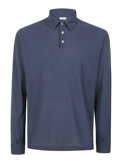 Zanone Polo Shirt In Dark Blue