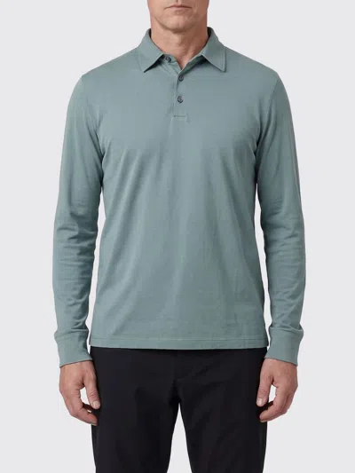 Zanone Cotton Polo Shirt In Blue