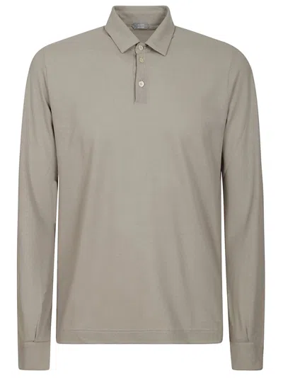 Zanone Polo Ls Ice Cotton In Light Taupe