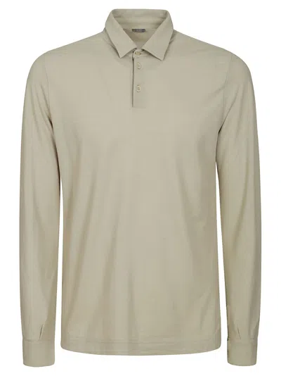 Zanone Polo Ls Ice Cotton In Sand