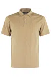 Zanone Classic Polo Shirt With Three-button Placket In Marrone