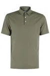 Zanone Green Ice Cotton Three Buttons Polo Shirt In Verde
