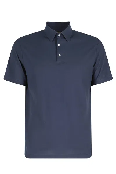 Zanone Polo Mm Ice Cotton In Blue