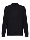 Zanone Ribbed Cuffs And Hem Polo Shirt In Blue