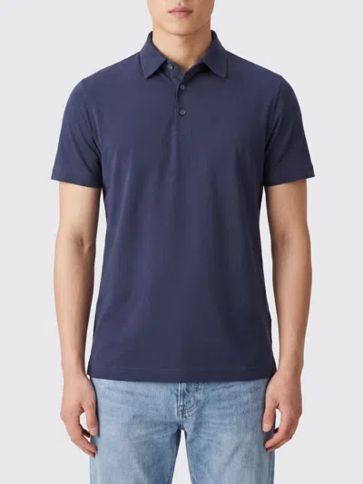 Zanone Polo Shirt Men In Blue