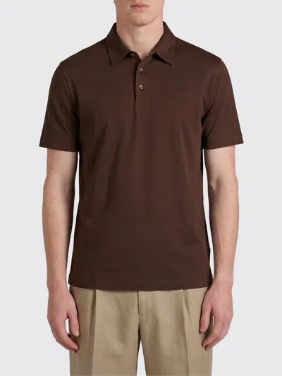 Zanone Polo Shirt Men Color Brown