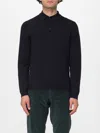 Zanone Long-sleeve Fine-knit Polo Shirt In Black