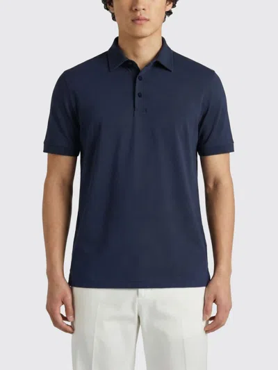 Zanone Polo Shirt Men  In Blue