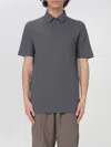 Zanone Basic Short-sleeved Polo Shirt In Grey