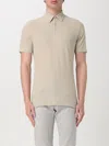 Zanone Cotton Polo Shirt In Sand