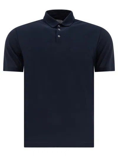 Zanone Polo Shirts In Blue