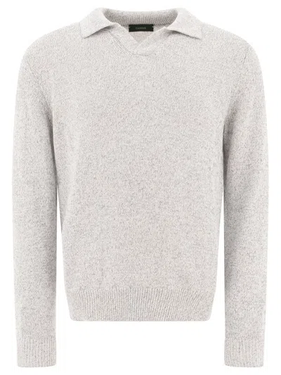 Zanone Polo Shirts In Gray