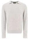 Zanone Textured Knit Polo Shirt In Soft Cotton-polyamide Blend In Gray