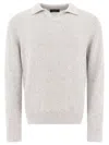 Zanone Textured Knit Polo Shirt In Soft Cotton-polyamide Blend In Gray