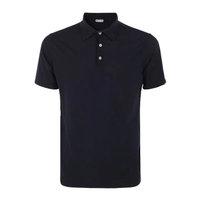 Zanone Polo Ss Ice Cotton In Blue Navy