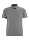 Zanone Dark Grey Cotton Polo Shirt In Grey
