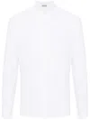 Zanone Collared Shirt Button-down Cuffed Sleeves In White