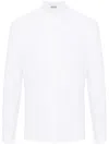 Zanone Collared Shirt Button-down Cuffed Sleeves In White