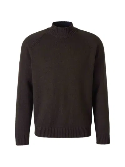 Zanone Raglan-sleeve Mock-neck Sweater In White