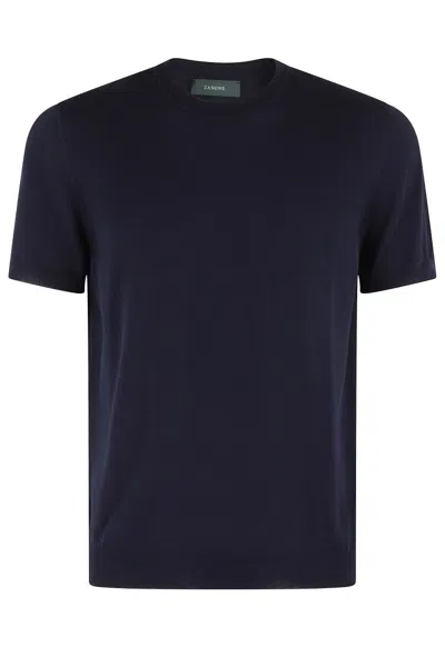 ZANONE REGULAR-FIT COTTON KNIT SWEATER WITH RIBBED TRIMS
