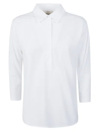 Zanone Relaxed Fit Cotton Shirt With Classic Collar In White