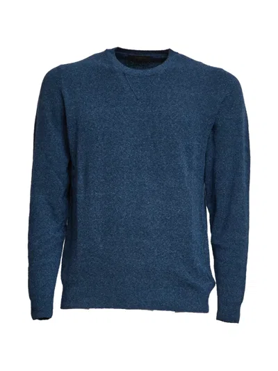 Zanone Ribbed Crew Neck Sweater In Blue