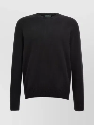 ZANONE RIBBED CREWNECK SWEATER WITH LONG SLEEVES