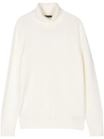 Zanone Ribbed-knit Sweater In White