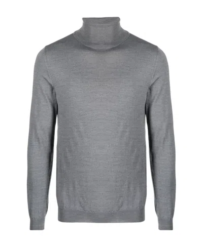 Zanone Roll-neck Fine-knit Jumper In Grey