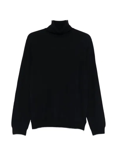 Zanone Roll-neck Sweater In Black