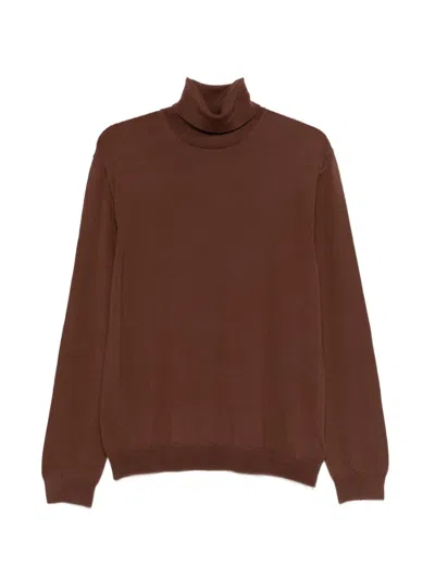 Zanone Pullover Mit Rollkragen In Brown
