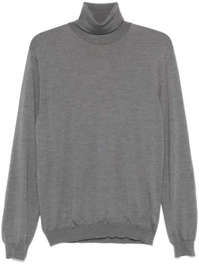 Zanone Roll-neck Sweater In Grey