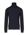 Zanone Roll-neck Virgin Wool Blend Jumper In Black